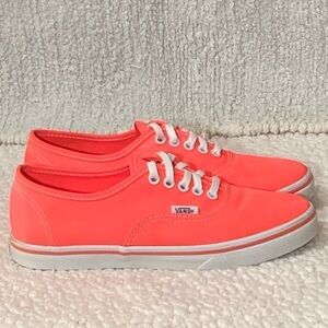 Vans Womens Orange Low Top Lace Up Canvas Sneaker Shoes Size Womens 5.5 & Y 4